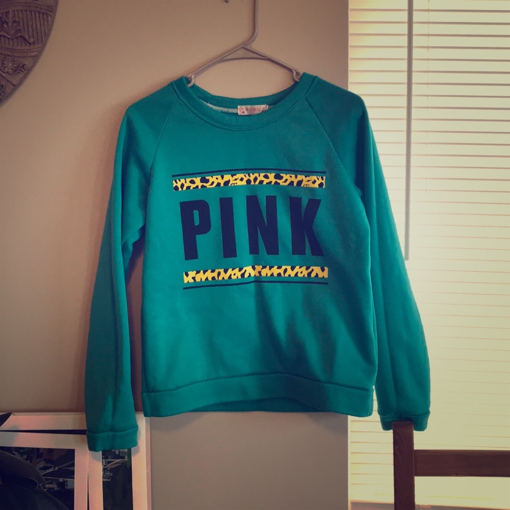 Comfy blue “PINK” sweater